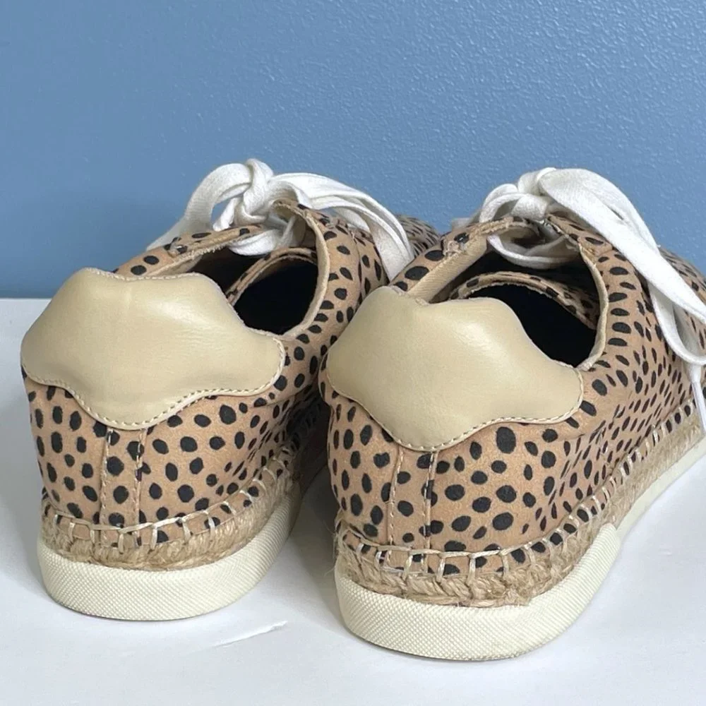 Universal Thread Womens Shaelyn Espadrille Shoes Size 8‎ Leopard Print Lace Up